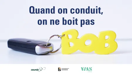 Affiche campagne BOB. Quand on conduit, on ne boit pas.
