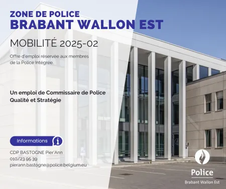 Affiche pour un emploi de Commissaire de police. Mobilité 2025-02