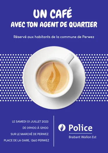 Un café avec ton agent de quartier - Perwez 01/07/2023