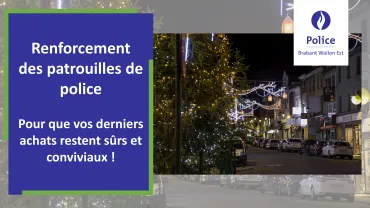 Renforcement des patrouilles durant les fêtes de fin d'année