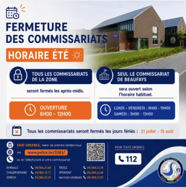 horaire été 2026