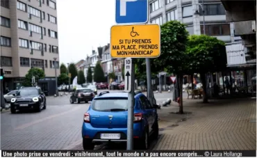 Si tu prends ma place ,prends mon handicap