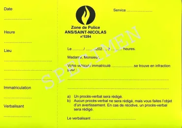 Etiquette jaune Commune Ans 