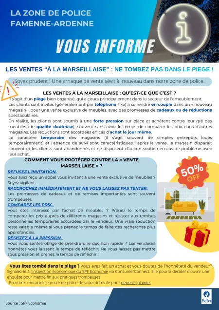 flyer info ventes à la marseillaise