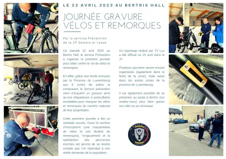 Journée gravure vélos et remorques