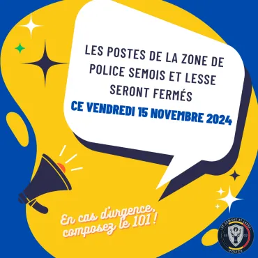 fermeture postes le 15 novembre