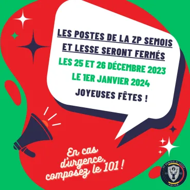 Fermeture fêtes