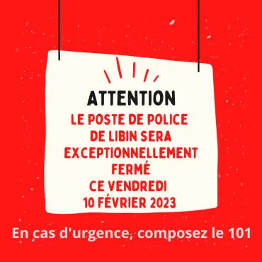 Fermeture poste Libin