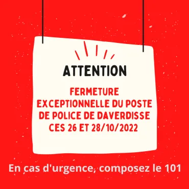 Fermeture poste Daverdisse