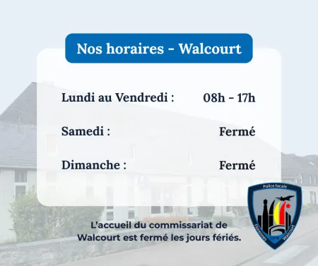 Visuel horaires Walcourt 