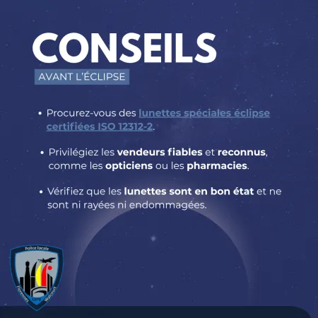 Conseils avant l'éclipse