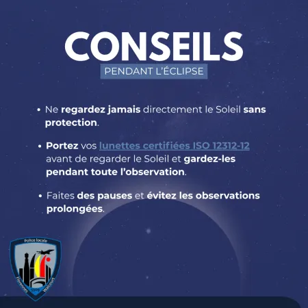 Conseils pendant l'éclipse