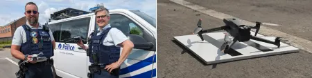 Photo équipe drone police