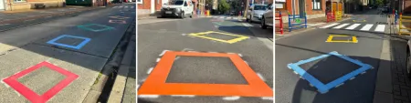 Marquages colorés écoles Comines Warneton