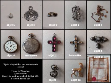 objets retrouvés et référencés