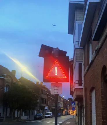 Panneau lumineux rue de Wervicq