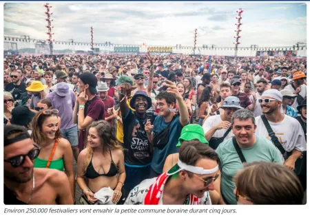 Environ 250.000 festivaliers vont envahir la petite commune boraine durant cinq jours.