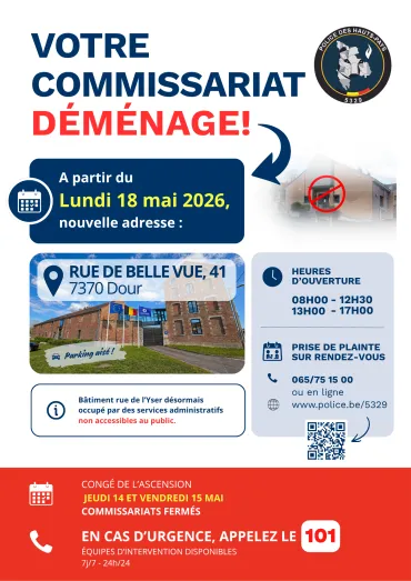 Votre commissariat déménage !