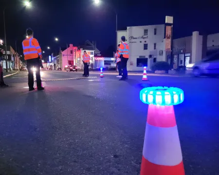 barrage routier de nuit