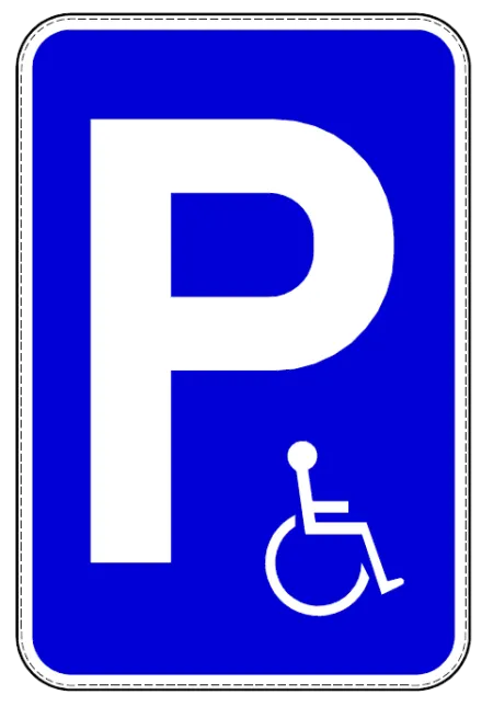 Panneau signalisation parking PMR
