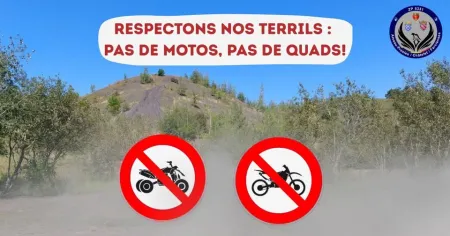 Prévention – Motos et quads sur les terrils
