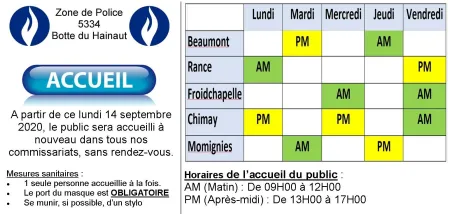 Horaire accueil