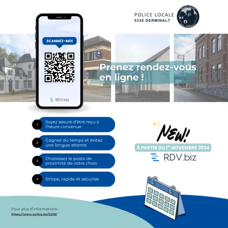 Système de prise de rendez-vous police locale 5338 GERMINALT