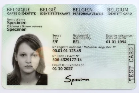 Carte d'identité avant