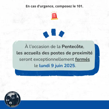 Fermeture de nos accueils le 9 juin 2025