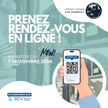 Prise de rendez-vous en ligne à la police locale 5338 GERMINALT