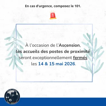 Accueils - Fermeture ascension 14 et 15 mai 2026