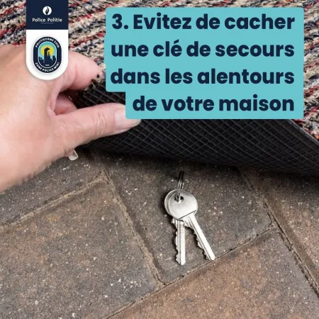 Evitez de cacher une clé de secours