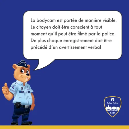 FAQ Bodycam réponse "un policier doit il porter la bodycam de manière visible"