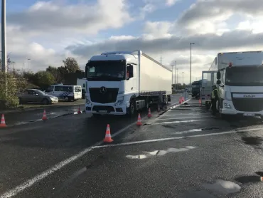 Contrôle de poids lourds à Mouland