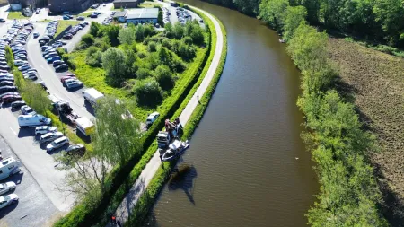 Mise à l'eau vue aérienne