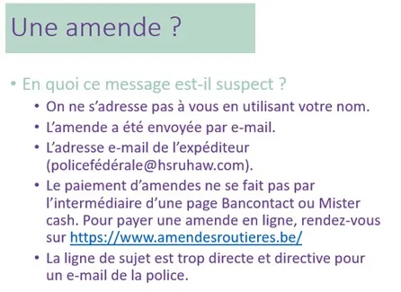 Une amende?