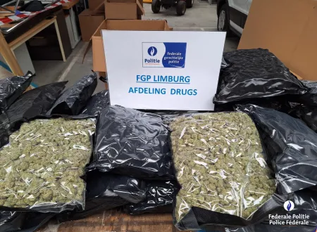 La PJF du Limbourg intercepte 320 kg de marijuana