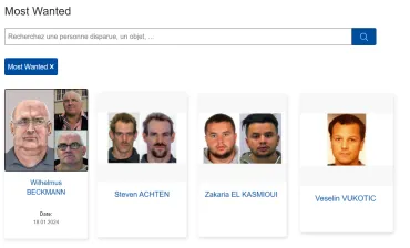Mise à jour de la liste Belgium’s Most Wanted : ajout de trois nouveaux noms
