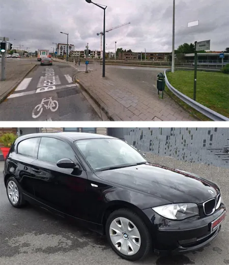 Accident et délit de fuite à Auderghem