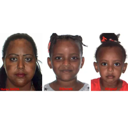 Halen DASTA et ses trois enfants