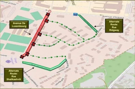 Travaux avenue luxembourg