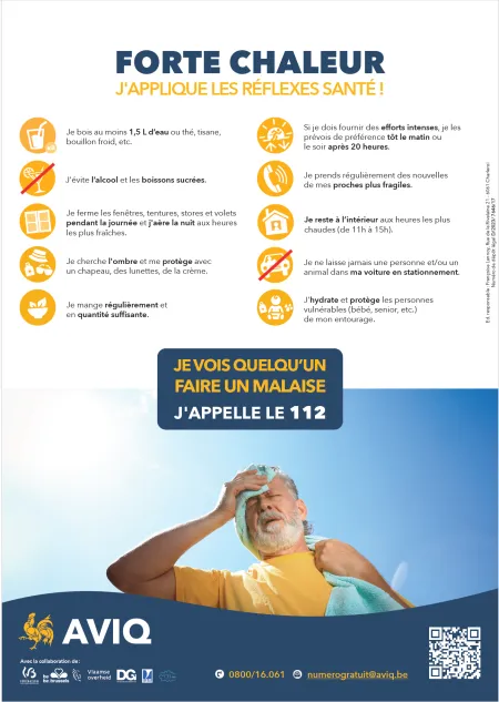 Conseils AVIQ pour faire face à la canicule