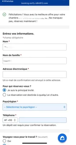 exemple arnaque booking 2
