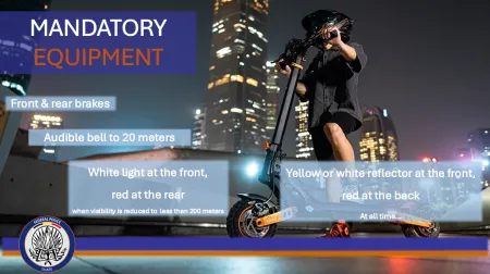 person riding an e-scooter